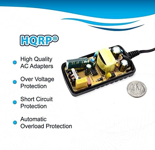 מתאם HQRP 12V מטען AC תואם ל- G-Project G-BOOM G-650 G650 רמקול BOOMBOX אלחוטי JDA0301200200WUS מתאם כבל אספקת חשמל [UL רשום] + מתאם תקע